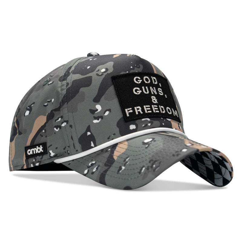 Load image into Gallery viewer, God, Guns, And Freedom Patch Weekender Snapback Hat
