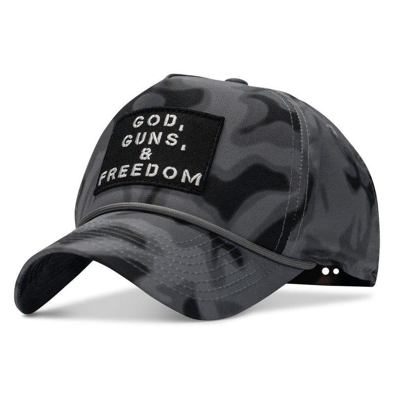 Load image into Gallery viewer, God, Guns, And Freedom Patch Weekender Snapback Hat
