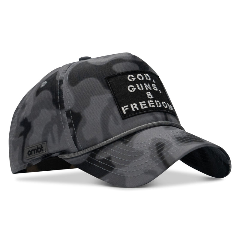 Load image into Gallery viewer, God, Guns, And Freedom Patch Weekender Snapback Hat
