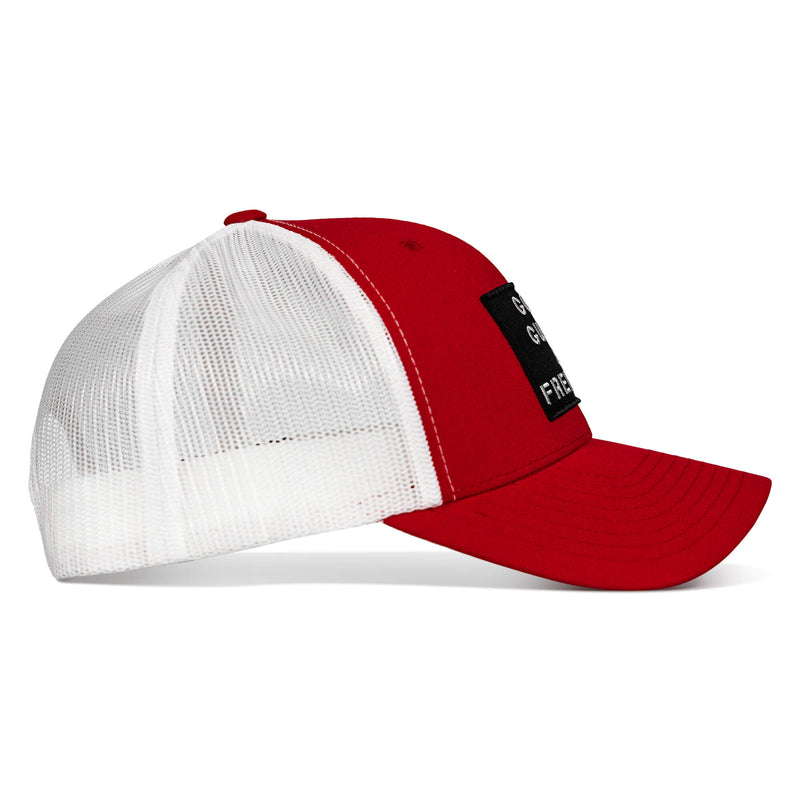 Load image into Gallery viewer, God, Guns, And Freedom Patch Mid-Profile Mesh Snapback Hat
