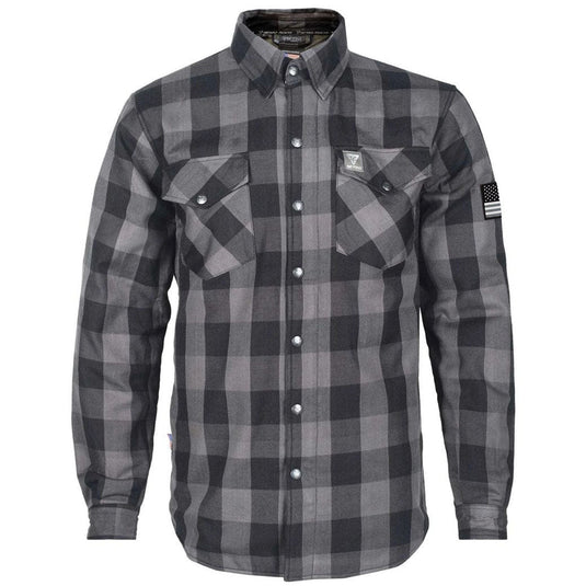 Protective Flannel Shirt - Grey Checkered
