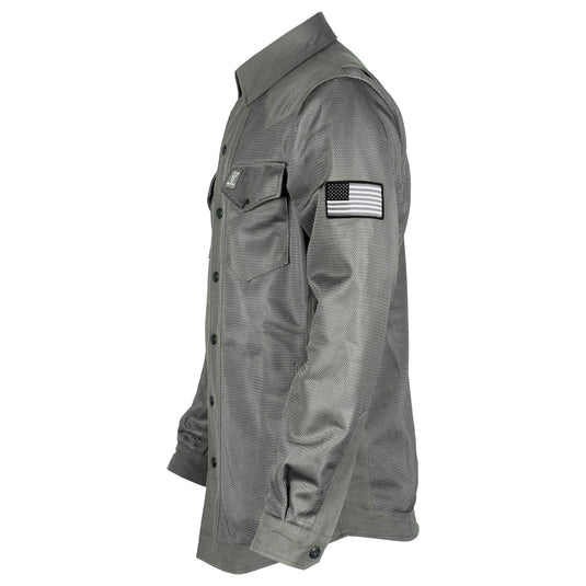 Protective Summer Mesh Shirt - Grey Solid