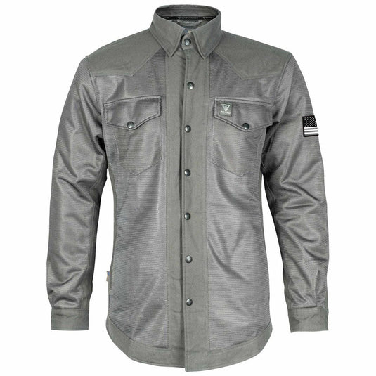 Protective Summer Mesh Shirt - Grey Solid
