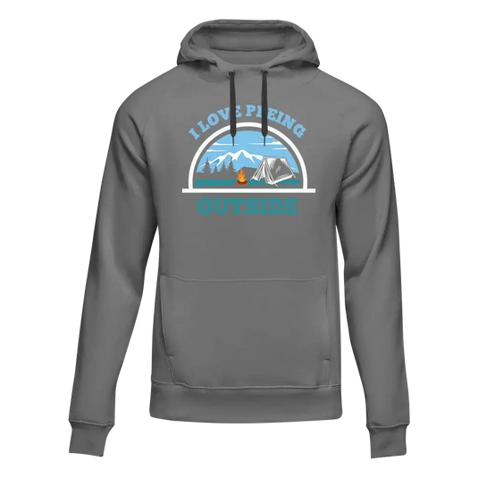 I Love Peeing Outside Men Adult Fleece Hooded Sweatshirt