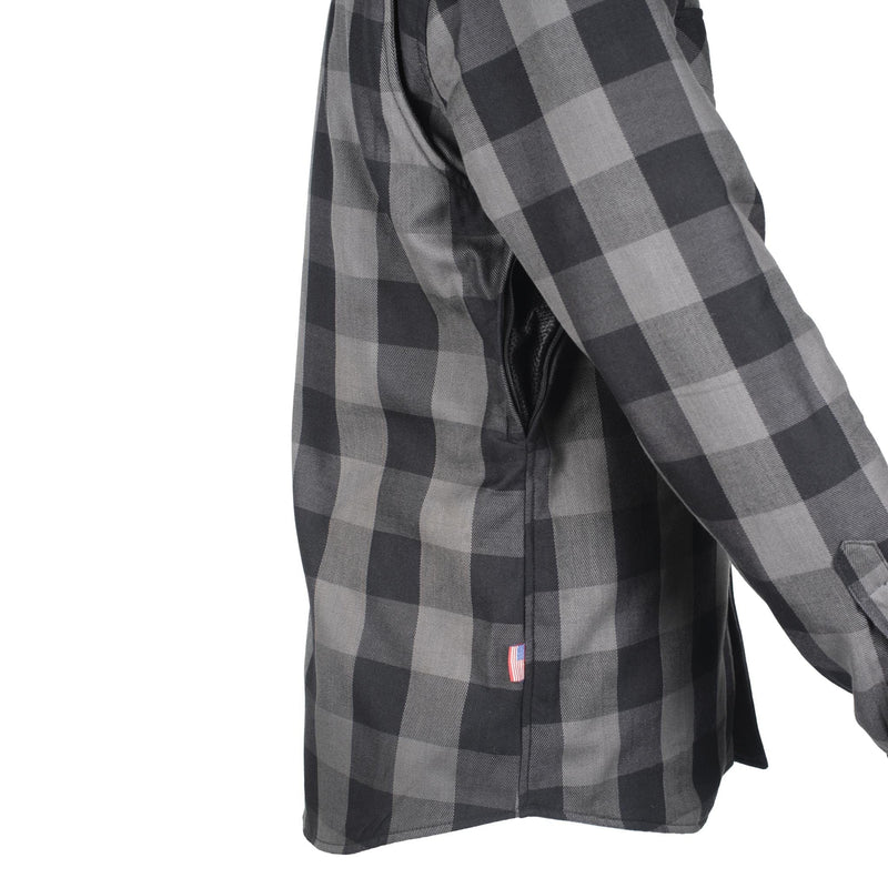 Load image into Gallery viewer, Protective Flannel Shirt - Grey Checkered

