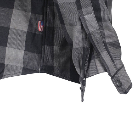 Protective Flannel Shirt - Grey Checkered