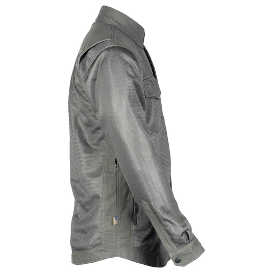 Protective Summer Mesh Shirt - Grey Solid