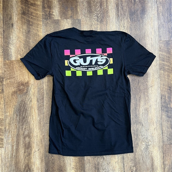 Load image into Gallery viewer, GUTS Shirt - FADED CHECKERED TEE BLACK
