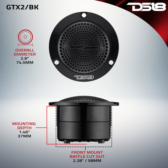 3” Super Bullet Tweeter with 1” Titanium Voice Coil and Neodymium Magnet | 120W RMS 4-Ohm