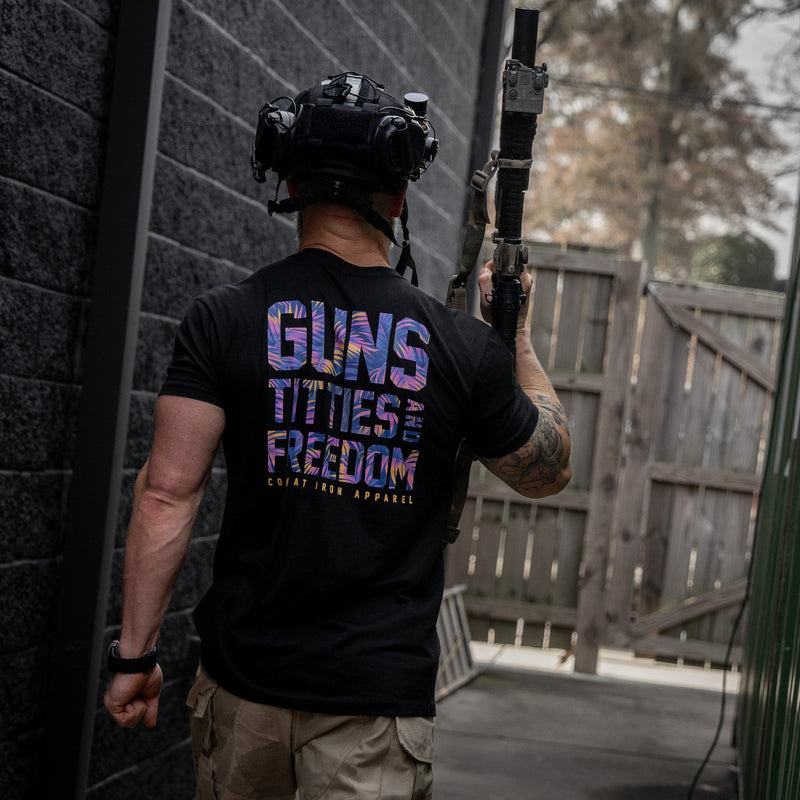 Load image into Gallery viewer, Guns, Titties And Freedom Men's T-Shirt
