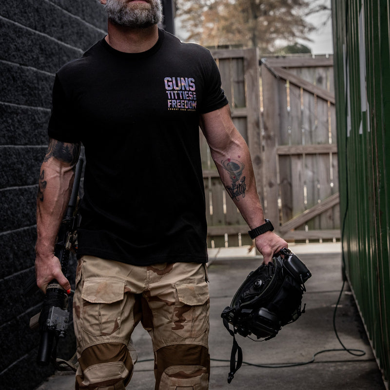 Load image into Gallery viewer, Guns, Titties And Freedom Men's T-Shirt
