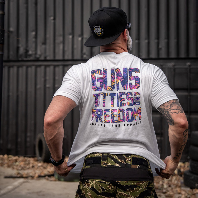 Load image into Gallery viewer, Guns, Titties And Freedom Men's T-Shirt
