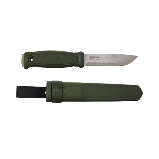 Mora Garberg Stainless Military Green with Simple Poly Sheath #14472