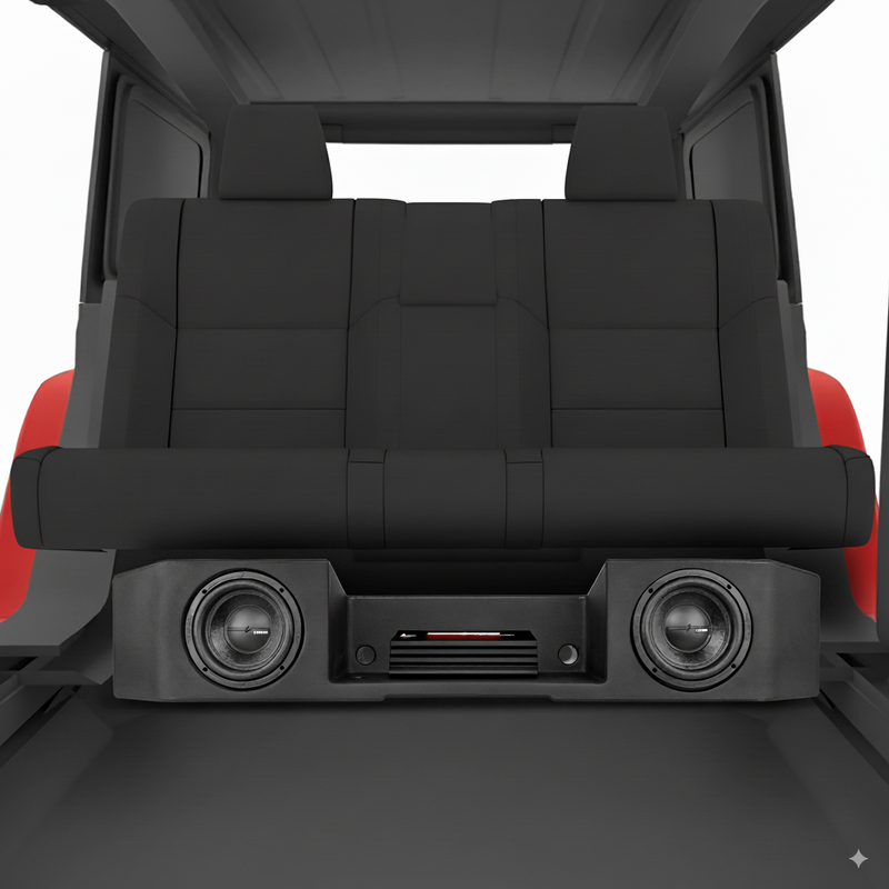 Load image into Gallery viewer, Complete Under Seat Subwoofer Enclosure Package for JT Gladiator Jeeps
