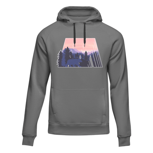 Geometric Camping Adult Fleece Hooded Sweatshirt