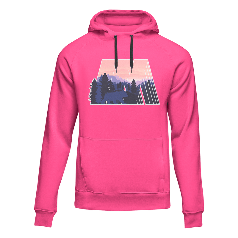 Load image into Gallery viewer, Geometric Camping Adult Fleece Hooded Sweatshirt
