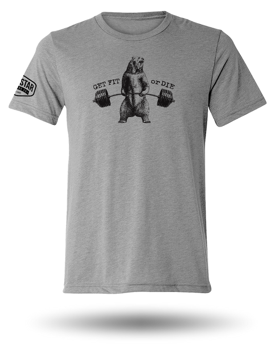 GET FIT OR DIE BEAR TEE (SM - 2XL)