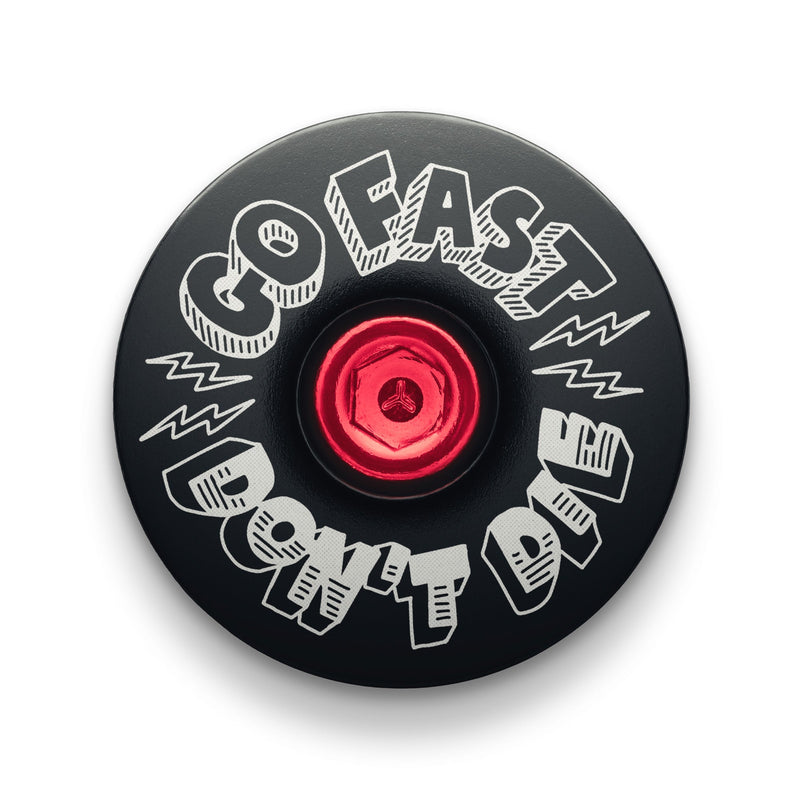 Load image into Gallery viewer, Go Fast Don't Die x Dispatch Custom Bicycle Headset Cap
