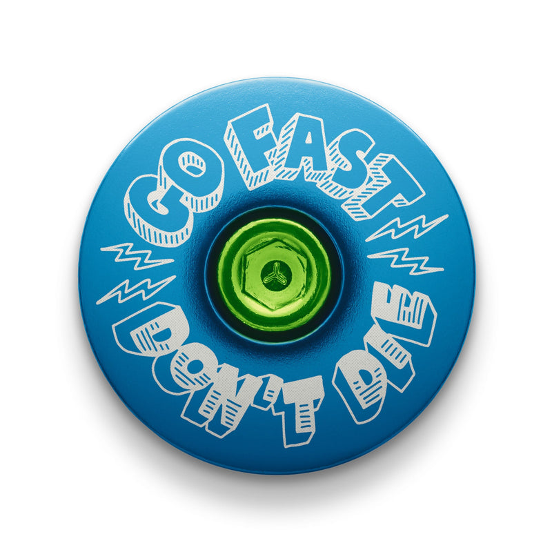 Load image into Gallery viewer, Go Fast Don't Die x Dispatch Custom Bicycle Headset Cap

