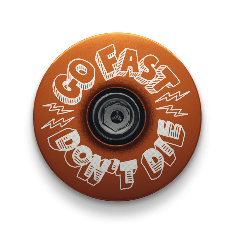Load image into Gallery viewer, Go Fast Don't Die x Dispatch Custom Bicycle Headset Cap
