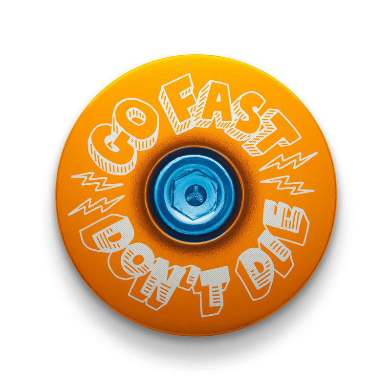 Load image into Gallery viewer, Go Fast Don't Die x Dispatch Custom Bicycle Headset Cap
