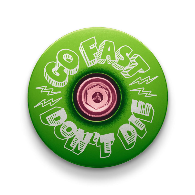 Load image into Gallery viewer, Go Fast Don't Die x Dispatch Custom Bicycle Headset Cap
