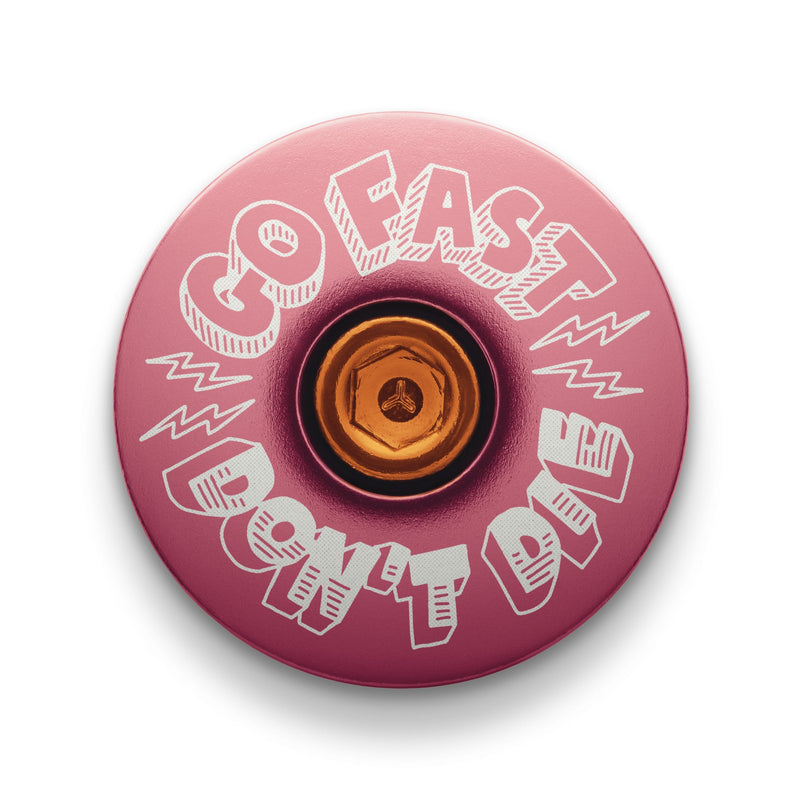 Load image into Gallery viewer, Go Fast Don't Die x Dispatch Custom Bicycle Headset Cap
