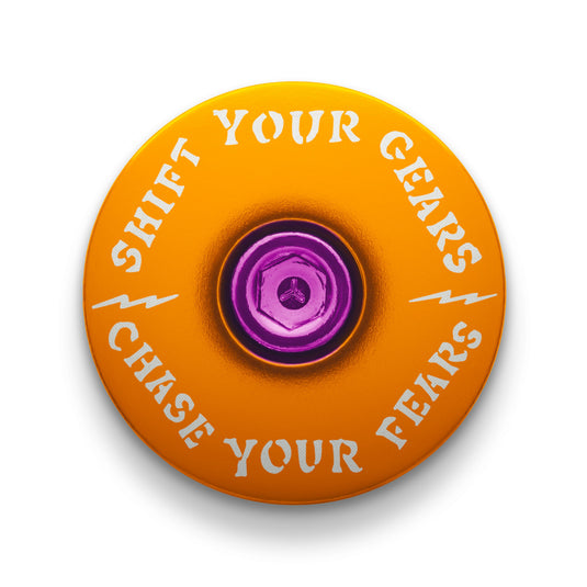 Chase Your Fears Go Fast Don't Die x Dispatch - Custom Bicycle Headset Cap