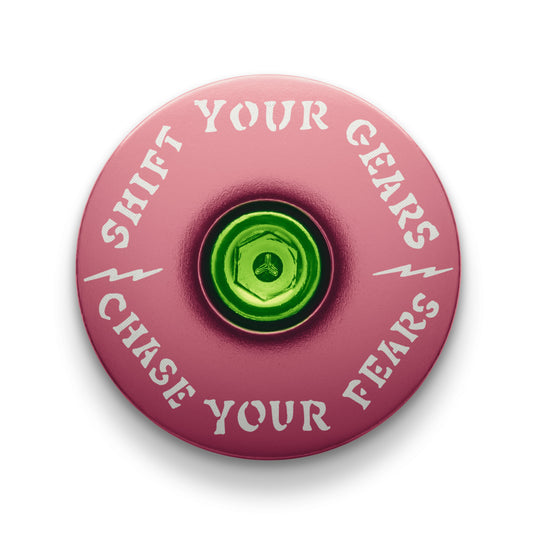 Chase Your Fears Go Fast Don't Die x Dispatch - Custom Bicycle Headset Cap