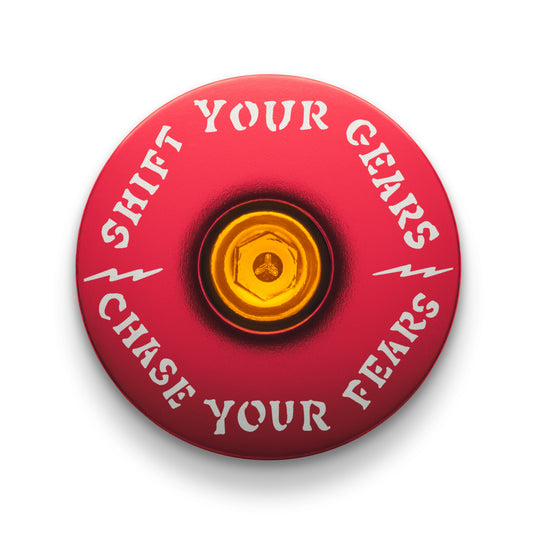 Chase Your Fears Go Fast Don't Die x Dispatch - Custom Bicycle Headset Cap