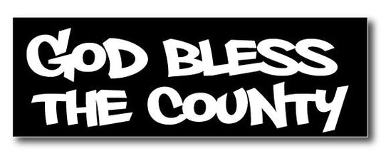 GOD BLESS THE COUNTY HELMET DECAL