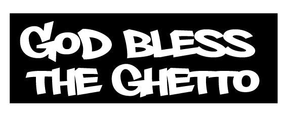 Load image into Gallery viewer, GOD BLESS THE GHETTO HELMET DECAL
