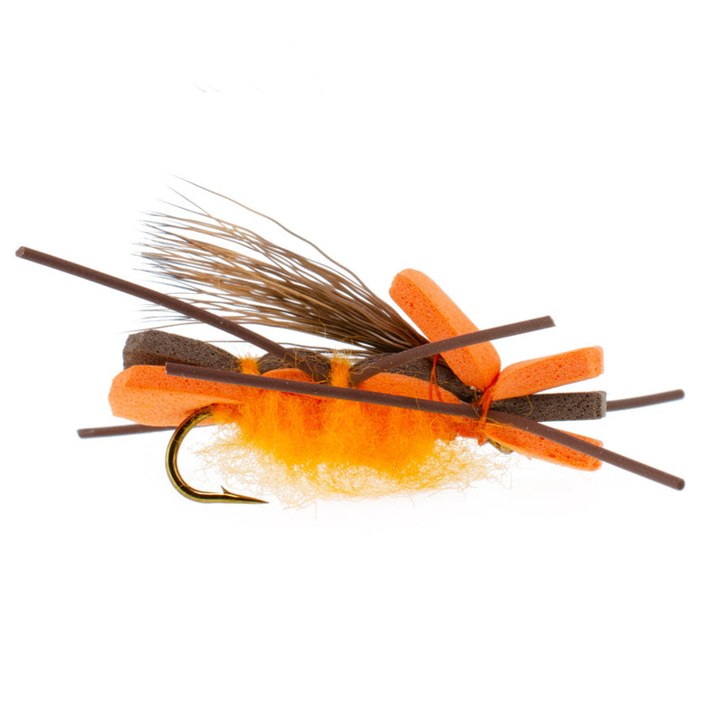Load image into Gallery viewer, Foam Hopper Fly Fishing Flies Assortment - 12 Flies - 2 Each of 6 Grasshopper Dropper Hopper with Fly Box
