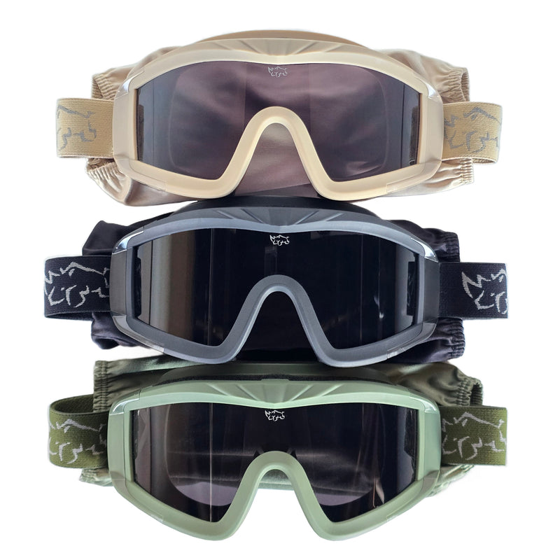 Load image into Gallery viewer, MUCITUP MUCTAC Pro Tactical Goggles ANSI Z87.1 Ballistic 3 Lens Kit
