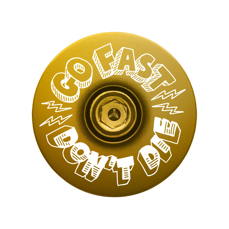 Load image into Gallery viewer, Go Fast Don't Die x Dispatch Custom Bicycle Headset Cap
