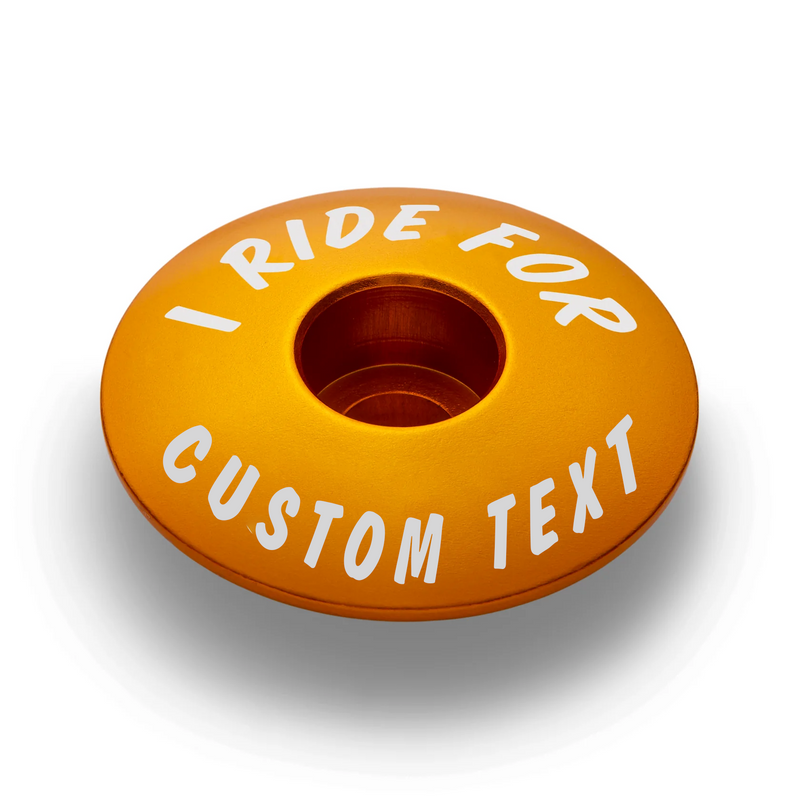 Load image into Gallery viewer, I Ride For - Custom Bicycle Headset Cap
