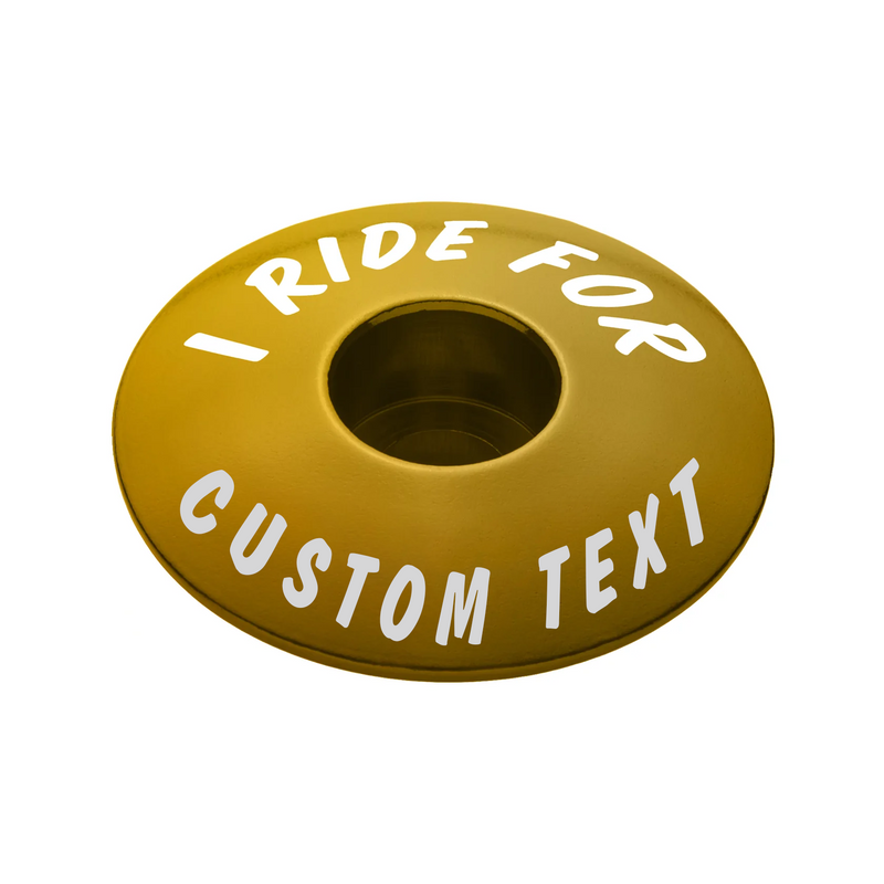 Load image into Gallery viewer, I Ride For - Custom Bicycle Headset Cap
