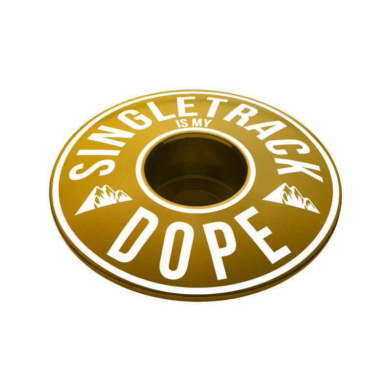 Load image into Gallery viewer, Singletrack Is My Dope Bicycle Headset Cap
