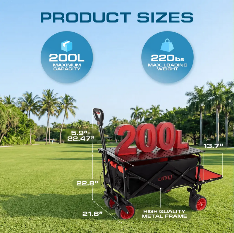 Load image into Gallery viewer, Electric Folding Wagon with Tank Wheels – LUXEL CEC-2BR
