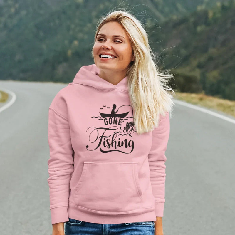 Load image into Gallery viewer, Gone Fishing Unisex Hoodie
