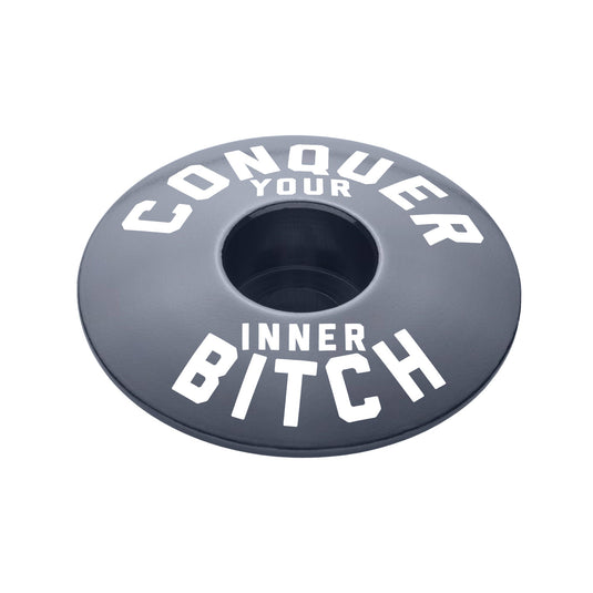 Conquer Your Inner Bitch Custom Bicycle Headset Cap