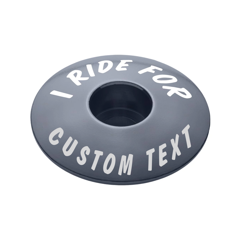 Load image into Gallery viewer, I Ride For - Custom Bicycle Headset Cap
