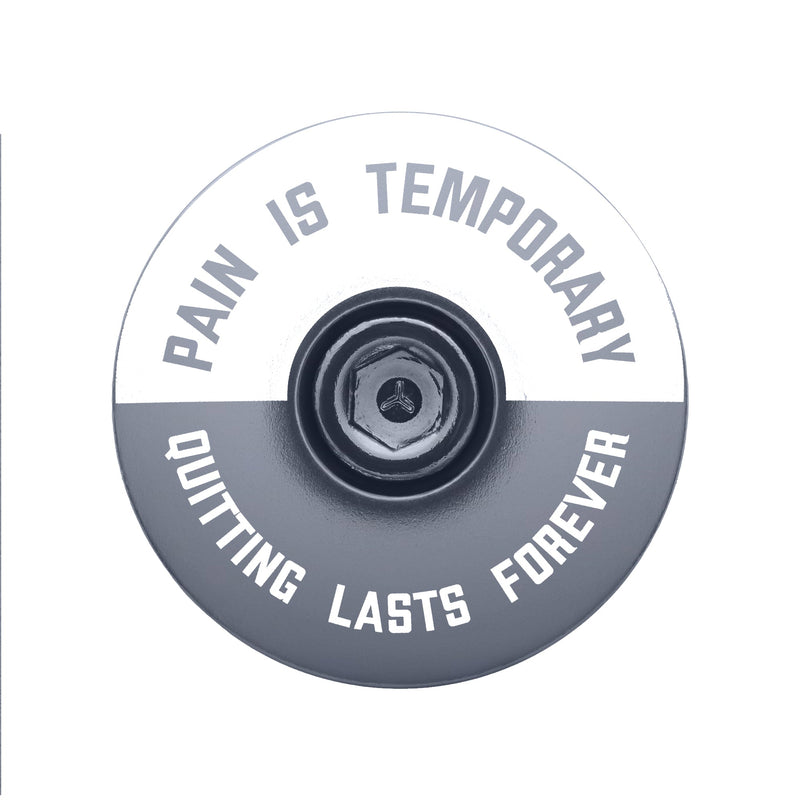 Load image into Gallery viewer, Pain is Temporary - Quitting Lasts Forever Bicycle Headset Cap
