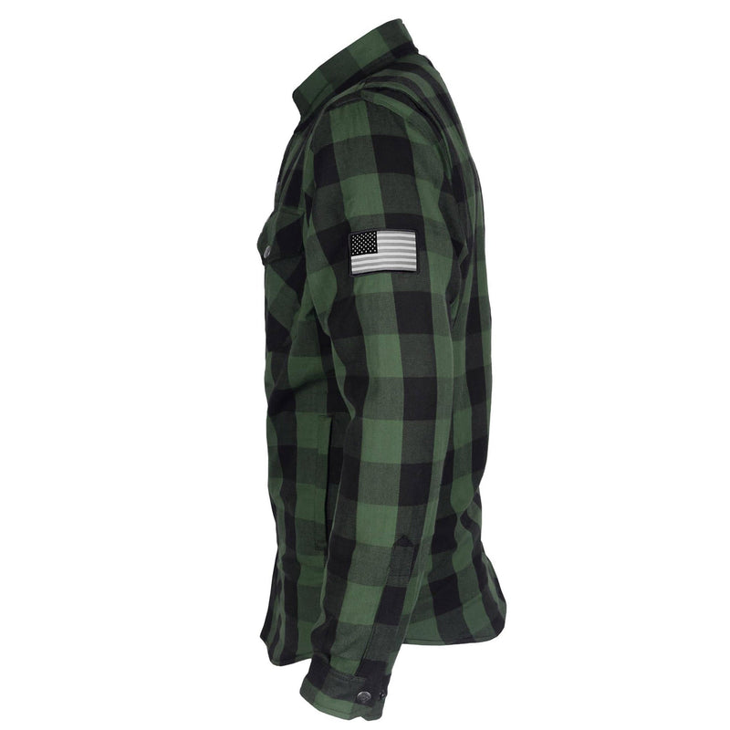 Load image into Gallery viewer, Protective Flannel Shirt - Dark Green Checkered
