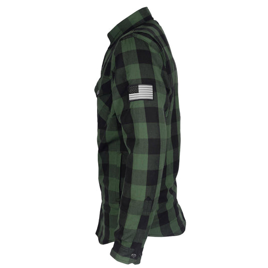 Protective Flannel Shirt - Dark Green Checkered