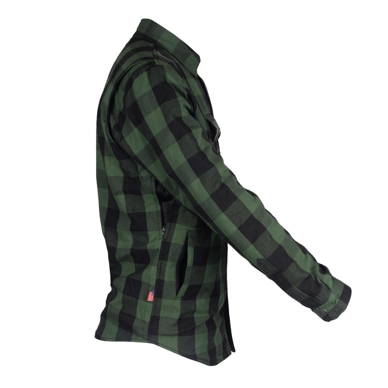 Load image into Gallery viewer, Protective Flannel Shirt - Dark Green Checkered
