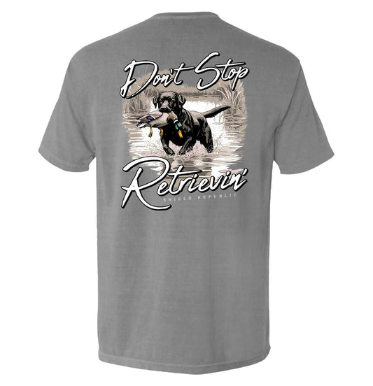 Don't Stop Retrievin' Black Lab - Skoutley Outdoors LLC