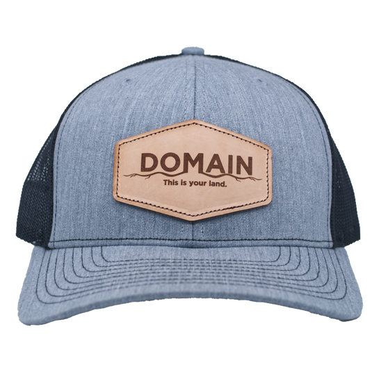 Domain Heather & Black Patch Hat