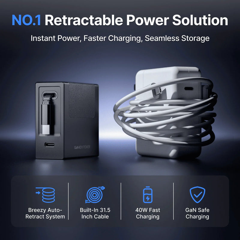 Load image into Gallery viewer, Gitryin Retractable 40W Charger for 3C Devices
