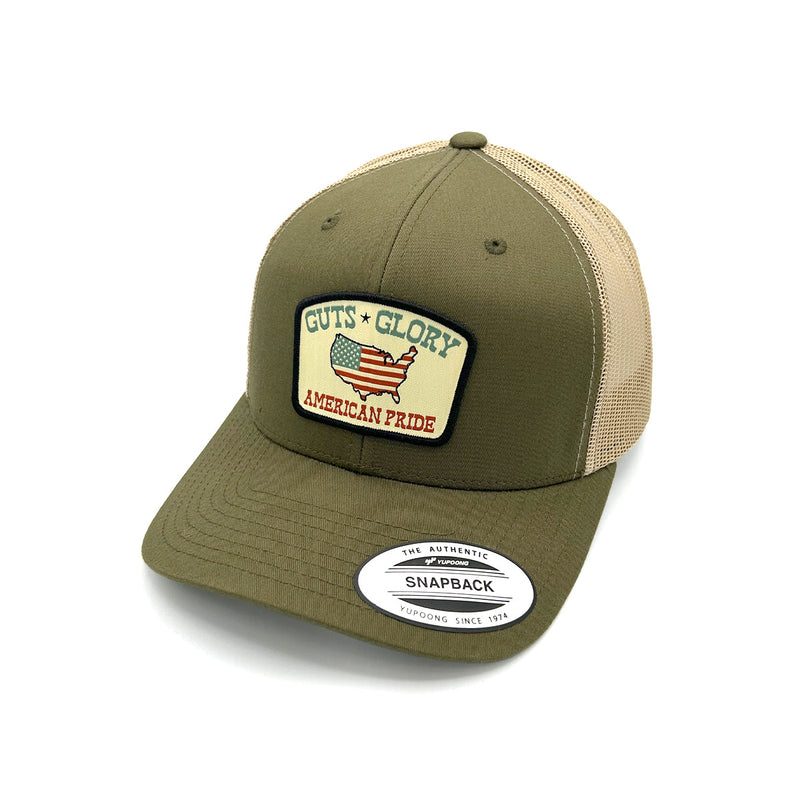 Load image into Gallery viewer, Guts Glory American Pride Woven Patch Hat
